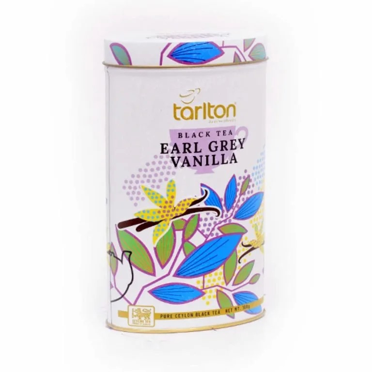 té negro vainilla 100g Tarlton Earl Grey en lata decorativa