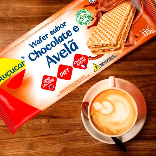 Galleta oblea de avellana sin lactosa y vegana Lowçucar 115g - Imagen 2