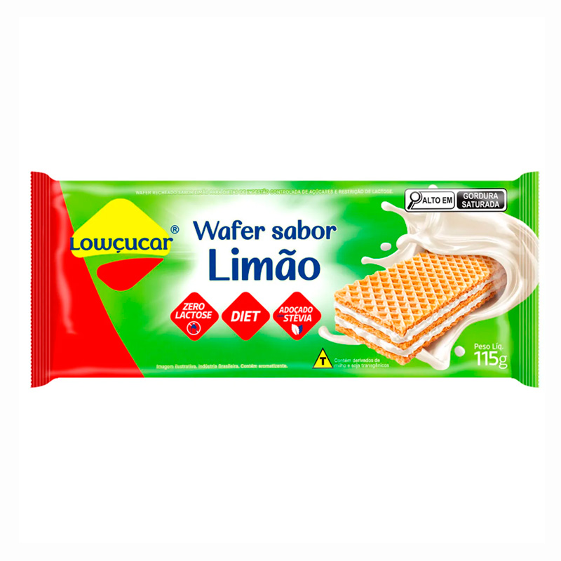 Galleta oblea de limón sin lactosa y vegana Lowçucar 115g
