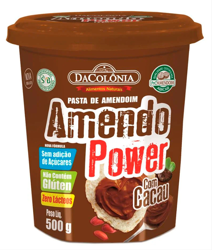 Mantequilla de maní chocolate 500g sin gluten, vegana y sin azúcar añadida