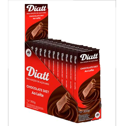Barra Chocolate de leche Diatt 25grs ¡SIN AZÚCAR AÑADIDA!