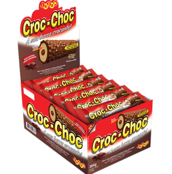 24 barras crocante de chocolate, marca JAZAM 384gr
