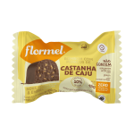Bombom Flormel, chocolate de leche con trozos de castañas de caju. Sin azúcar, sin gluten ni conservantes. - Imagen 2